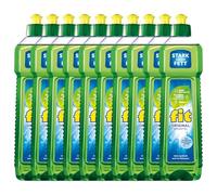fit Detergente para lavar a mano, 10 x 750 ml, detergente para lavavajillas contra grasa y almidón, respetuoso con la piel, vegano, sin microplásticos, original
