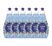 fit Detergente para lavar a mano, 6 x 400 ml, con aceites esenciales, vegano, sin microplásticos, aroma de flor de higo chile