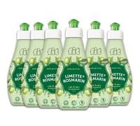 fit Detergente para lavavajillas, edición de especias, lima y romero, detergente para lavavajillas líquido, detergente biodegradable, detergente para lavavajillas fit sostenible y vegano, caja de 6 x