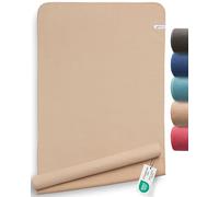 Fit-Flip Toalla Antideslizante Yoga con Tacos de Silicona - Cubierta higiénica para esterillas - Toalla de Yoga de Microfibra para Deporte y Fitness - Toallas de Pilates - Cream 185 x 63