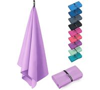 Fit-Flip Toalla Microfibra Gimnasio - compacta, Ultraligera y de Secado rápido - Toallas para Gym, Piscina, Viaje, Natacion y Playa Grande (1x 80x160cm Lila Claro)