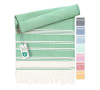Fit-Flip Toallas Playa Hammam - Pareos Grandes de algodón 100% - Toalla Pareo compacta, Gigante y Secado rápido - Fouta XL Absorbente - Ideal para Piscina - Verde - 100x200cm Diamond
