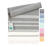 Fit-Flip Toallas Playa Hammam - Pareos Grandes de algodón 100% - Toalla Pareo compacta, Gigante y Secado rápido - Fouta XL Absorbente - Ideal para Piscina - Antracita - 200x200cm Diamond