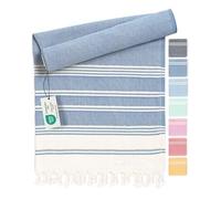 Fit-Flip Toallas Playa Hammam - Pareos Grandes de algodón 100% - Toalla Pareo compacta, Gigante y Secado rápido - Fouta XL Absorbente - Ideal para Piscina - Azul - 100x200cm Diamond