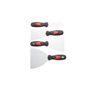 Fit For The Job 4 Raspadores Papel/Pintura, Acero Inox, 1.5"-5", Incluye Cuchillos Masilla/Pelado
