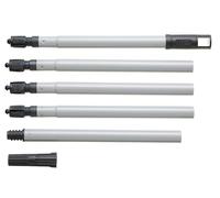 Fit For The Job Barra de extensión de 5 secciones y longitud múltiple para marcos de rodillos de pintura, de 1 a 4 pies (25 cm a 1,2 m), que proporciona un mayor alcance al pintar