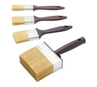 Fit For The Job Cepillo para el Cuidado de la Madera de 4 Piezas para aplicar tintes, Barnices y conservantes en Todo Tipo de Madera, Incluido. 1", 1,5", 2", Cepillo para Bloques