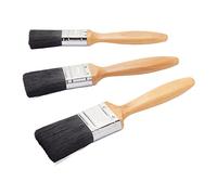 Fit For The Job Juego de Pinceles de Pintura Profesional de 3 Piezas para un Acabado Suave con Pinturas en emulsión, Brillantes y satinadas en Paredes, techos, Muebles, Madera y Metal