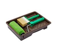 Fit For The Job Juego de Rodillos para cobertizos y cercas de 4 Piezas de 7" y Cepillo de Bloque de 4" para Pintar Bricolaje de tintes para Madera en carpintería Exterior, cobertizos, cercas