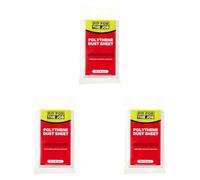 Fit For The Job Paño protector de lámina antipolvo de polietileno de 12 pies x 9 pies (3,6 mx 2,7 m), a prueba de polvo e impermeable, ideal para cubrir y proteger pisos y muebles contra derrames