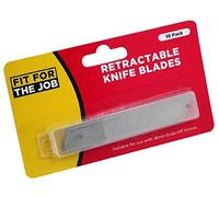 Fit For The Job: paquete de 10 hojas perforadas para cúter de 9mm para bricolaje y manualidades, con 12 secciones desechables de acero inoxidable para una mayor durabilidad