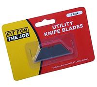 Fit For The Job Paquete de 5 cuchillas universales de uso pesado de 60 mm y 2,3 pulgadas, cuchillas retráctiles, cuchillas raspadoras de ventanas