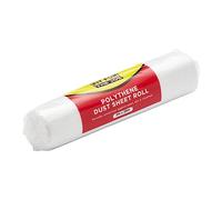 Fit For The Job Rollo de lámina antipolvo de polietileno de 50m² (2 mx 25 m), a prueba de polvo,impermeable, ideal para proteger pisos y muebles contra derrames y salpicaduras al pintar y decorar