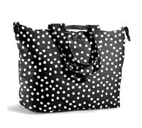 Fit & Fresh Bolsa de playa grande para mujer, bolsa de viaje extragrande con bolsillos, B&W Dot, 22" x 18" x 12", All the Things Weekender Bag