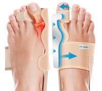 Fit Geno Corrector de juanetes para hombres y mujeres: férula de juanete mejorada, ajustable y transpirable para el dedo gordo del pie para día/noche, corrección de hallux valgus no quirúrgica para