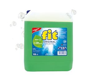 fit Lavavajillas de mano bidón de 10 l, detergente para lavavajillas contra grasa y almidón, respetuoso con la piel, vegano, sin microplásticos, original