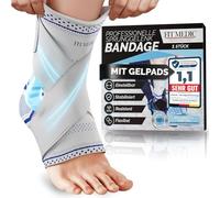 FIT MEDIC Tobillera prémium con almohadilla de gel, soporte médico y ajustable, tobillera unisex para deportes y uso diario, protección contra sobrecargas