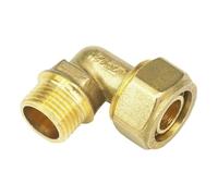 Fit PEX-AL-PEX Tube I.D x O.D 20x25mm - 1/2" BSP Male Elbow Brass Fitting