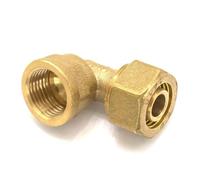 Fit PEX-AL-PEX Tube I.DxO.D 16x20mm - 3/4" BSP Female Elbow Brass Pipe Fitting