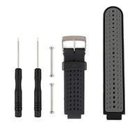 Correa de reloj de silicona suave para Garmin Forerunner 235 de Fit-power, repuesto ideal para Garmin Forerunner 235, 220, 230, 620, 630 y 735, Black&Grey