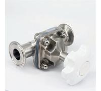 Fit Tube O.D 12.7/15/19 mm 316 - Abrazadera triple de acero inoxidable 0.5 quot; válvula de diafragma de virola sanitaria de 1.5 pulgadas, 1 pieza (15 x 50.5 mm)