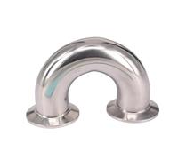 Fit Tube O.D 32mm Tri Clamp 1.5" 304 Stainless Steel 180 Degree Elbow Pipe Fitting