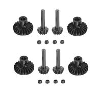 Fit Universal Compatible con C14 C24 B14 B24 B16 B36 MN D99 MN99S Aqueador de Acero Eje de Engranaje Trasero Eje de transmisión RC Accesorios de Piezas de automóvil(8pcs Black)
