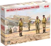 Raf Pilotos En Tropical Uniformes (1941-1945) (100% New Moldes) 1:48 Plástico
