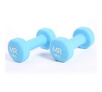 FitAndFun Rebecca Mobili Pesas, Mancuernas de Hierro Fundido y Neopreno Azul Claro, Gimnasio Fortalecimiento Muscular Rehabilitación Entrenamiento en Casa- 2 x 3 kg - Art. SP5023