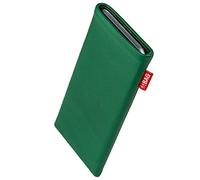 FITBAG Funda para Gigaset GX290 | Beat Verde | Funda de Piel Genuina con Forro Interior de Microfibra para Limpiar la Pantalla