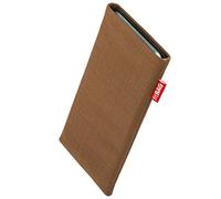 FITBAG Funda para Nubia RedMagic 11S Pro | Rave Marrón | Funda de Tela con Forro Interior de Microfibra para Limpiar la Pantalla