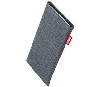 FITBAG Funda para Samsung Galaxy S24 Ultra | Jive Gris | Funda de Tela con Forro Interior de Microfibra para Limpiar la Pantalla