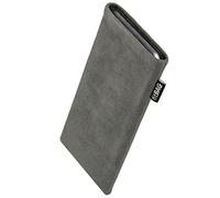 FITBAG Funda para Samsung Galaxy S26+ / S26 Plus | Classic Gris | Funda de Alcantara con Forro Interior de Microfibra para Limpiar la Pantalla