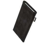 FITBAG Funda para Samsung Galaxy Z Fold 7 / Fold7 | Classic Negro | Funda de Alcantara con Forro Interior de Microfibra para Limpiar la Pantalla
