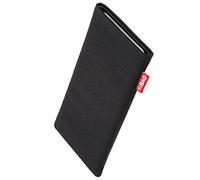 FITBAG Funda para Samsung Galaxy Z Fold 7 / Fold7 | Rave Negro | Funda de Tela con Forro Interior de Microfibra para Limpiar la Pantalla