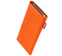 FITBAG Funda para Vivo X300 FE | Beat Naranja | Funda de Piel Genuina con Forro Interior de Microfibra para Limpiar la Pantalla