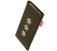 FITBAG Funda para Vivo X300 FE | Flores Edelweiss | Funda de Tela con Forro Interior de Microfibra para Limpiar la Pantalla