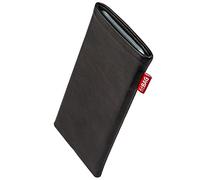 FITBAG Funda para Xiaomi Moaan Inkpalm 5 | Beat Negro | Funda de Piel Genuina con Forro Interior de Microfibra para Limpiar la Pantalla