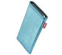 FITBAG Funda para Xiaomi Moaan Inkpalm 5 | Groove Turquesa | Funda de Piel Foil Genuina con Forro Interior de Microfibra para Limpiar la Pantalla