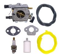 FitBest 503281504 - Kit de ajuste de carburador para motosierra Husqvarna 51 55, sustituye a Walbro WT-170 WT-170-1 con líneas de combustible de bujía