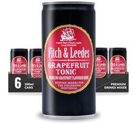 Fitch & Leedes - Tónico de pomelo rosa (4 x 200 ml) de Sudáfrica, gran compañero para ginebra [especiado, chispeante, elegante] (latas desechables, precio incl. 1,00 € / 4 x 0,25 € DPG desechables)