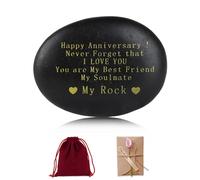 FitDA Piedra Happy Anniversary 6-9cm Romántica para Parejas Boda y Cumple
