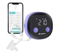 Fitdays - Cinta métrica inteligente con aplicación Bluetooth Fitdays para medición de grasa corporal y músculo, pantalla LED, tipo C, usuarios ilimitados (morado)