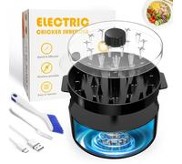 Fitdays - Trituradora eléctrica automática de pollo, carga rápida tipo C y tiempo de funcionamiento de 60 minutos, cámara de trituración visible de 20 cm con cepillo/tenedor, sin BPA, apto para