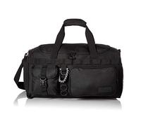 Fitdom Pequeña Bolsa de Lona para Gimnasio con Compartimento para Zapatos. Lo Mejor para Entrenamiento y Baloncesto, Negro, 20" x 10" x 10", Bolsa de Lona con asa y Correa para el Hombro