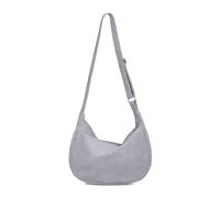 FITDON - Bolso bandolera de media luna de pana, pequeño, tipo hobo, unisex., Gris, 13.39*9.45*3.54 inch/34 x 24 x 9 cm