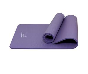 Fitem Esterilla de ejercicio de espuma NBR de alta densidad y gran grosor para gimnasio, yoga, fitness, pilates, gimnasia, entrenamientos y culturismo, incluye correa de transporte