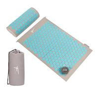 Fitem - Kit de acupresión para acupresión (incluye cojín + bolsa + bola de masaje, alivio del dolor de espalda y cuello - Relaxación muscular