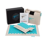 Fitem - Set de acupresión de alta gama y ecológico, alfombra + cojín + bolsa para aliviar el dolor de espalda/cuello, multicolor
