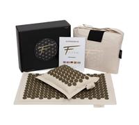 Fitem - Set de acupresión de alta gama y ecológico, alfombra de acupresión + cojín + bolsa, alivio del dolor de espalda y cuello, relaxación muscular y estimuladores